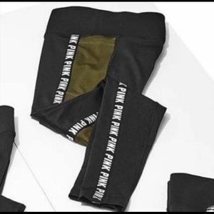 NWOT VS Pink Olive Fleece Lined Pocket Legging